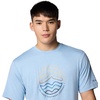 image:imageColumbia Mens Kwick Hike Graphic Short Sleeve TeeRipple Blue HeatherPeaked Lifestyle