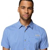image:imageColumbia Mens PFG Harbor Peak Short Sleeve ShirtVivid Blue Gingham