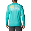 image:imageColumbia Terminal Tackle PFG Fish Flag Long SleeveElectric TurquoiseSun Glow