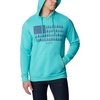 image:imageColumbia mens Trek HoodieBright Aqua HeatherTreestriped Flag