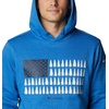 image:imageColumbia mens Trek HoodieBright Indigo HeatherTreestriped Flag