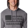 image:imageColumbia mens Trek HoodieCity Grey HeatherTreestriped Flag