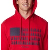 image:imageColumbia mens Trek HoodieMountain RedTreestriped Flag
