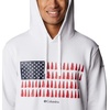 image:imageColumbia mens Trek HoodieWhiteTreestriped Flag