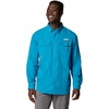 image:imageColumbia Mens Blood and Guts V Long Sleeve ShirtBlue Echo