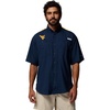 image:imageColumbia Mens Collegiate Tamiami Colorblock Short Sleeve ShirtWv  Collegiate NavyMlb Gold