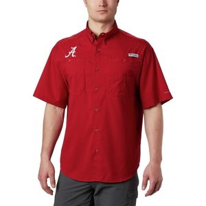 image:imageColumbia College Arkansas Razorbacks Collegiate Tamiami II Short Sleeve ShirtAla  Red Velvet