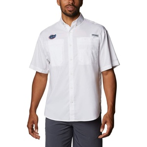 image:imageColumbia College Arkansas Razorbacks Collegiate Tamiami II Short Sleeve ShirtFla  White