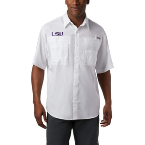 image:imageColumbia College Arkansas Razorbacks Collegiate Tamiami II Short Sleeve ShirtLsu  White