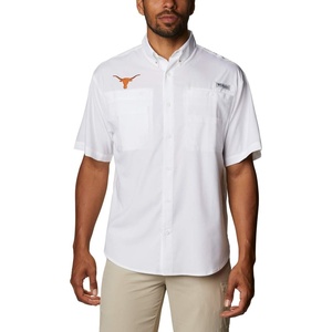 image:imageColumbia College Arkansas Razorbacks Collegiate Tamiami II Short Sleeve ShirtTex  White
