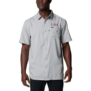image:imageColumbia Mens Collegiate Slack Tide Camp ShirtLsu  Columbia Grey