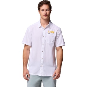image:imageColumbia Mens Collegiate Slack Tide Camp ShirtLsu  White