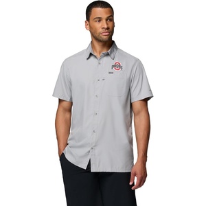 image:imageColumbia Mens Collegiate Slack Tide Camp ShirtOs  Columbia Grey