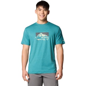 image:imageColumbia Mens Kwick Hike Graphic Short Sleeve TeeRiver Blue HeatherPeak Direction