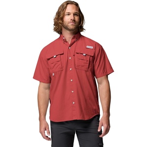image:imageColumbia Mens PFG Bahama II Short Sleeve Fishing ShirtDusty Crimson