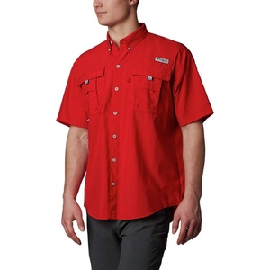 image:imageColumbia Mens PFG Bahama II Short Sleeve Fishing ShirtRed Spark