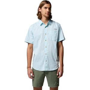 image:imageColumbia Mens PFG Harbor Peak Short Sleeve ShirtMarine Light Micro Gingham