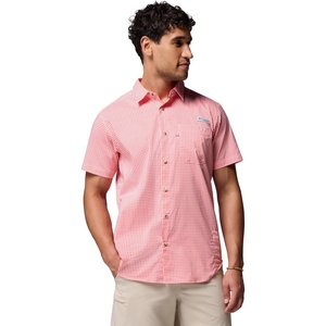 image:imageColumbia Mens PFG Harbor Peak Short Sleeve ShirtMelonade Micro Gingham