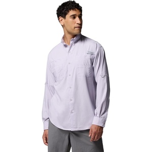 image:imageColumbia Mens PFG Tamiami II Long Sleeve Fishing ShirtLavender Pearl