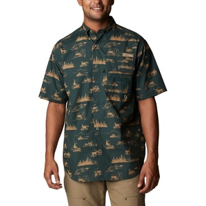 image:imageColumbia Mens Sharptail Short Sleeve ShirtSharptail Short Sleeve ShirtDark Forest High Country Print