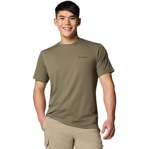 image:imageColumbia Tech Trail Utility Short Sleeve CrewStone Green
