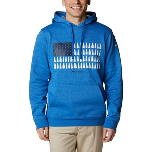 image:imageColumbia mens Trek HoodieBright Indigo HeatherTreestriped Flag