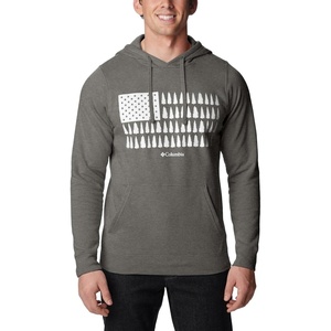 image:imageColumbia mens Trek HoodieCharcoal Heather  Treeline Flag Graphic
