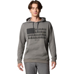 image:imageColumbia mens Trek HoodieCharcoal HeatherTreestriped Flag