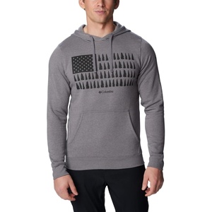 image:imageColumbia mens Trek HoodieCity Grey HeatherTreestriped Flag