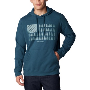 image:imageColumbia mens Trek HoodieNight Wave  Treeline Flag Graphic