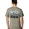image:imageColumbia Kwick Hike Back Graphic Short Sleeve TeeStone Green HeatherLinear View Multi