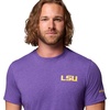 image:imageColumbia Mens Collegiate PFG Tee Short SleeveLsu  Vivid Purple Heather