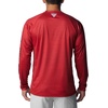 image:imageColumbia Mens Collegiate Terminal Tackle Heather Long Sleeve ShirtArk  Red Velvet Heather