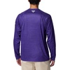 image:imageColumbia Mens Collegiate Terminal Tackle Heather Long Sleeve ShirtLsu  Vivid Purple Heather