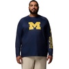 image:imageColumbia Mens Collegiate Terminal Tackle Heather Long Sleeve ShirtUm  Collegiate Navy Heather