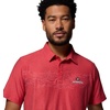 image:imageColumbia Mens Collegiate Thistletown Hills Printed PoloUga  Bright Red