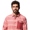 image:imageColumbia Mens PFG Uncharted Over ShirtDusty Crimson Twilights Stripe
