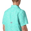 image:imageColumbia Mens Super Slack Tide Camp Shirt Short SleeveBright Aqua Gamefish Print