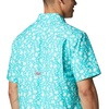 image:imageColumbia Mens Super Slack Tide Camp Shirt Short SleeveBright Aqua Marlin Palms Print