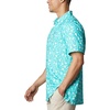 image:imageColumbia Mens Super Slack Tide Camp Shirt Short SleeveBright Aqua Marlin Palms Print