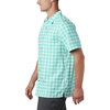 image:imageColumbia Mens Super Slack Tide Camp Shirt Short SleeveBright Aqua Palaka Plaid
