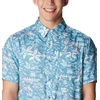 image:imageColumbia Mens Super Slack Tide Camp Shirt Short SleeveCanyon Blue Kona Kraze