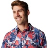 image:imageColumbia Mens Super Slack Tide Camp Shirt Short SleeveCollegiate Navy Ikat Palms