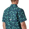 image:imageColumbia Mens Super Slack Tide Camp Shirt Short SleeveCollegiate Navy Tribal Fish Print