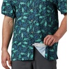 image:imageColumbia Mens Super Slack Tide Camp Shirt Short SleeveCollegiate Navy Tribal Fish Print