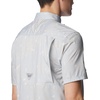 image:imageColumbia Mens Super Slack Tide Camp Shirt Short SleeveCool Grey Trout N About Print