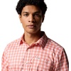 image:imageColumbia Mens Super Slack Tide Camp Shirt Short SleeveFaded Peach Palaka Grid