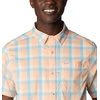 image:imageColumbia Mens Super Slack Tide Camp Shirt Short SleeveLight Coral Mid Gingham