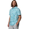 image:imageColumbia Mens Super Slack Tide Camp Shirt Short SleeveOcean Teal Leoleaves