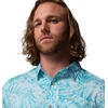 image:imageColumbia Mens Super Slack Tide Camp Shirt Short SleeveOcean Teal Leoleaves